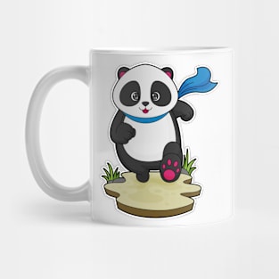 Panda as Runner with Scarf Mug